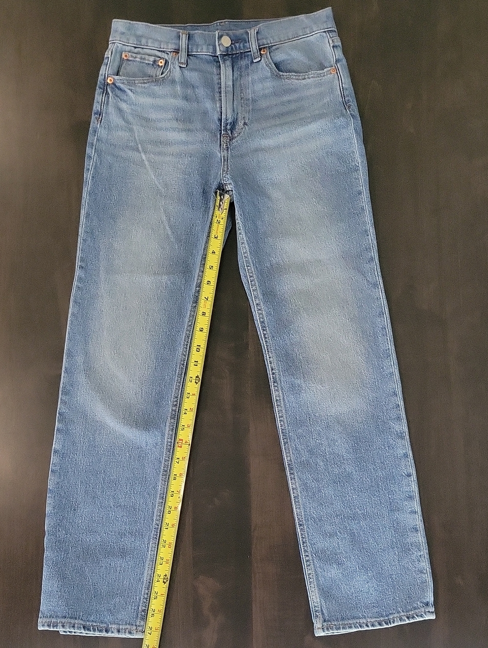 Gap 90s Straight Leg Jeans Medium Wash Blue Size 28 / 6S Short